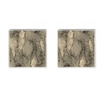 Abstract Tan Beige Texture Cufflinks (Square) Front(Pair)