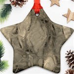 Abstract Tan Beige Texture Star Ornament (Two Sides) Front