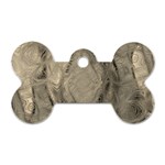 Abstract Tan Beige Texture Dog Tag Bone (One Side) Front