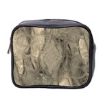 Abstract Tan Beige Texture Mini Toiletries Bag (Two Sides) Front