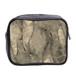 Abstract Tan Beige Texture Mini Toiletries Bag (Two Sides) Back