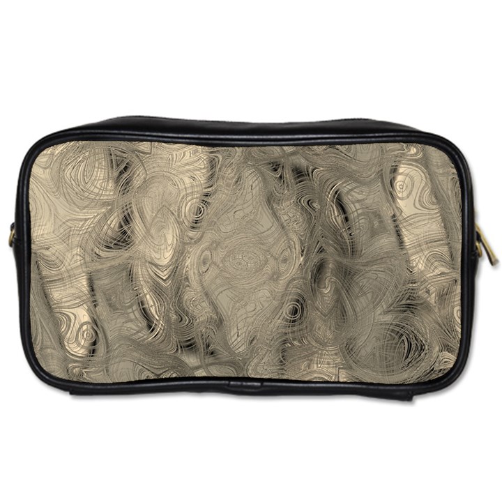 Abstract Tan Beige Texture Toiletries Bag (Two Sides)