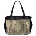 Abstract Tan Beige Texture Oversize Office Handbag (2 Sides) Front