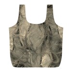 Abstract Tan Beige Texture Full Print Recycle Bag (L) Front