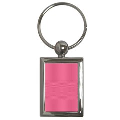 Blush Pink Color Stripes Key Chain (rectangle) by SpinnyChairDesigns