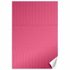 Blush Pink Color Stripes Canvas 20  X 30  by SpinnyChairDesigns