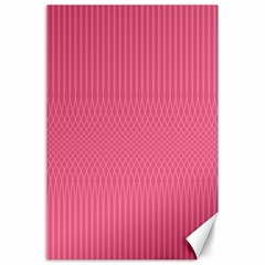 Blush Pink Color Stripes Canvas 24  X 36  by SpinnyChairDesigns