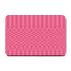 Blush Pink Color Stripes Small Doormat  by SpinnyChairDesigns