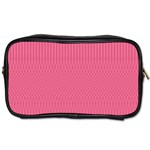 Blush Pink Color Stripes Toiletries Bag (Two Sides) Front