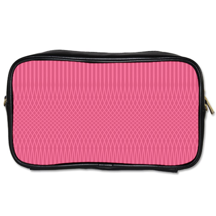 Blush Pink Color Stripes Toiletries Bag (Two Sides)