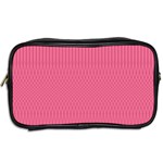 Blush Pink Color Stripes Toiletries Bag (Two Sides) Back