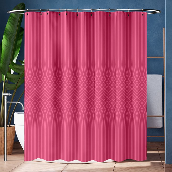 Blush Pink Color Stripes Shower Curtain 60  x 72  (Medium) 