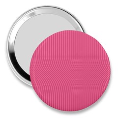 Blush Pink Color Stripes 3  Handbag Mirrors by SpinnyChairDesigns