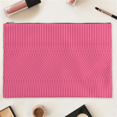 Blush Pink Color Stripes Cosmetic Bag (xxl) by SpinnyChairDesigns