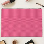 Blush Pink Color Stripes Cosmetic Bag (XXL) Back