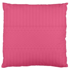 Blush Pink Color Stripes Large Flano Cushion Case (two Sides) by SpinnyChairDesigns