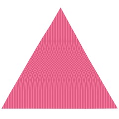 Blush Pink Color Stripes Wooden Puzzle Triangle by SpinnyChairDesigns