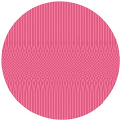 Blush Pink Color Stripes Wooden Puzzle Round by SpinnyChairDesigns