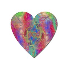 Boho Tie Dye Rainbow Heart Magnet by SpinnyChairDesigns