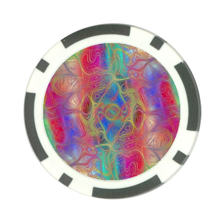 Boho Tie Dye Rainbow Poker Chip Card Guard (10 pack)