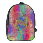 Boho Tie Dye Rainbow School Bag (Large) Front