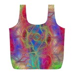 Boho Tie Dye Rainbow Full Print Recycle Bag (L) Back