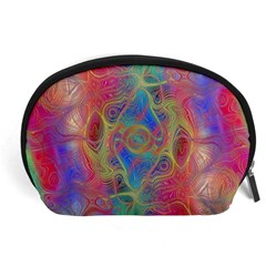 Boho Tie Dye Rainbow Accessory Pouch (large) by SpinnyChairDesigns