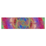 Boho Tie Dye Rainbow Satin Scarf (Oblong) Front