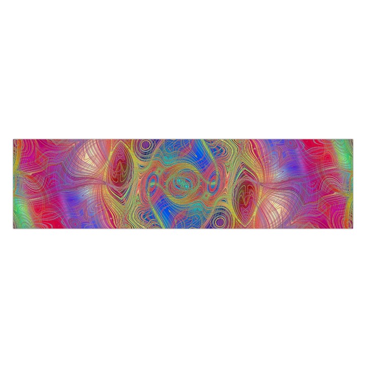 Boho Tie Dye Rainbow Satin Scarf (Oblong)