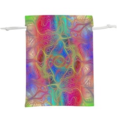 Boho Tie Dye Rainbow  Lightweight Drawstring Pouch (xl) by SpinnyChairDesigns