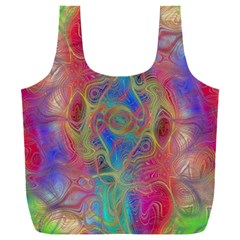 Boho Tie Dye Rainbow Full Print Recycle Bag (xxl) by SpinnyChairDesigns