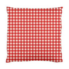 Red White Gingham Plaid Standard Cushion Case (two Sides) by SpinnyChairDesigns