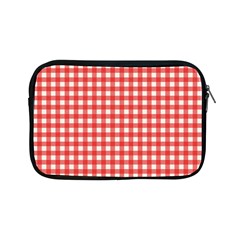 Red White Gingham Plaid Apple Ipad Mini Zipper Cases by SpinnyChairDesigns