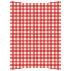 Red White Gingham Plaid Back Support Cushion by SpinnyChairDesigns