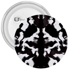 Rorschach Ink Blot Pattern 3  Buttons by SpinnyChairDesigns