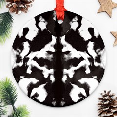 Rorschach Ink Blot Pattern Ornament (round) by SpinnyChairDesigns