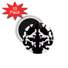 Rorschach Ink Blot Pattern 1 75  Magnets (10 Pack)  by SpinnyChairDesigns