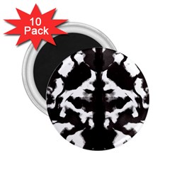 Rorschach Ink Blot Pattern 2 25  Magnets (10 Pack)  by SpinnyChairDesigns