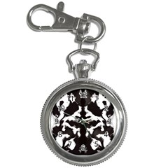 Rorschach Ink Blot Pattern Key Chain Watches by SpinnyChairDesigns