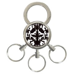 Rorschach Ink Blot Pattern 3-ring Key Chain by SpinnyChairDesigns