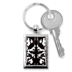 Rorschach Ink Blot Pattern Key Chain (rectangle) by SpinnyChairDesigns