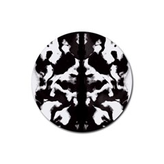 Rorschach Ink Blot Pattern Rubber Round Coaster (4 Pack)  by SpinnyChairDesigns