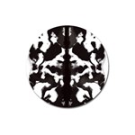 Rorschach Ink Blot Pattern Magnet 3  (Round) Front