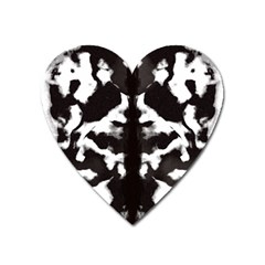 Rorschach Ink Blot Pattern Heart Magnet by SpinnyChairDesigns