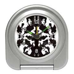 Rorschach Ink Blot Pattern Travel Alarm Clock by SpinnyChairDesigns