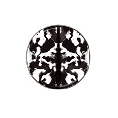 Rorschach Ink Blot Pattern Hat Clip Ball Marker (4 Pack) by SpinnyChairDesigns