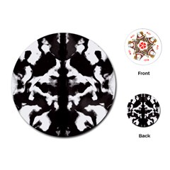 Rorschach Ink Blot Pattern Playing Cards Single Design (round) by SpinnyChairDesigns