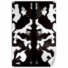 Rorschach Ink Blot Pattern Canvas 24  X 36  by SpinnyChairDesigns