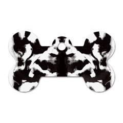 Rorschach Ink Blot Pattern Dog Tag Bone (two Sides) by SpinnyChairDesigns