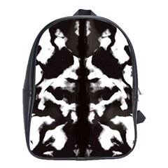 Rorschach Ink Blot Pattern School Bag (large)